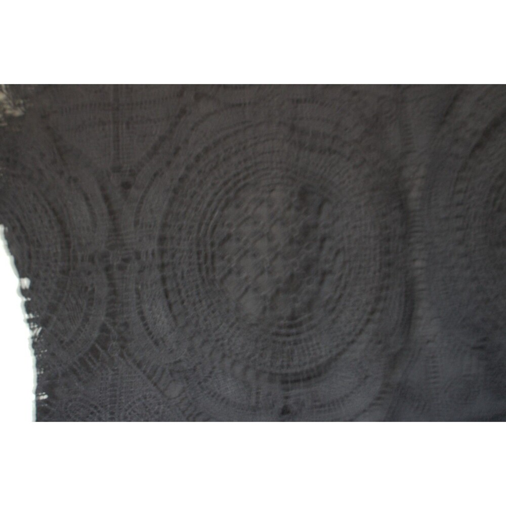 Ultra Pink Womens Medium Black Crochet Lace Lined Top Scalloped Hem - Picture 4 of 8